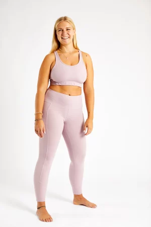 Active Leggings with Pockets in Soft Candy