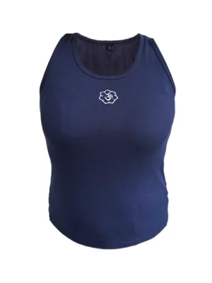Image of Om cotton rib tank top in Royal Blue