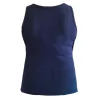 Image of the back of Om cotton rib tank top in Royal Blue