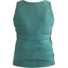 Image of the back of Om tank top in Tropical Rainforest Green