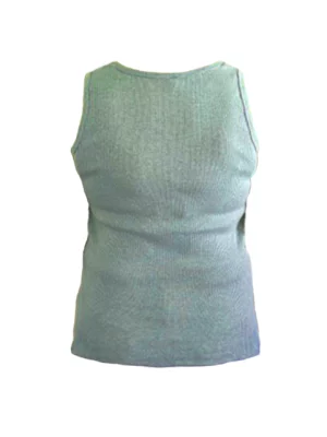 Image of Om Cotton Rib Tank top back view - Pistachio