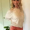 Image of Bat-Sleeved Yoga Top in Ivory